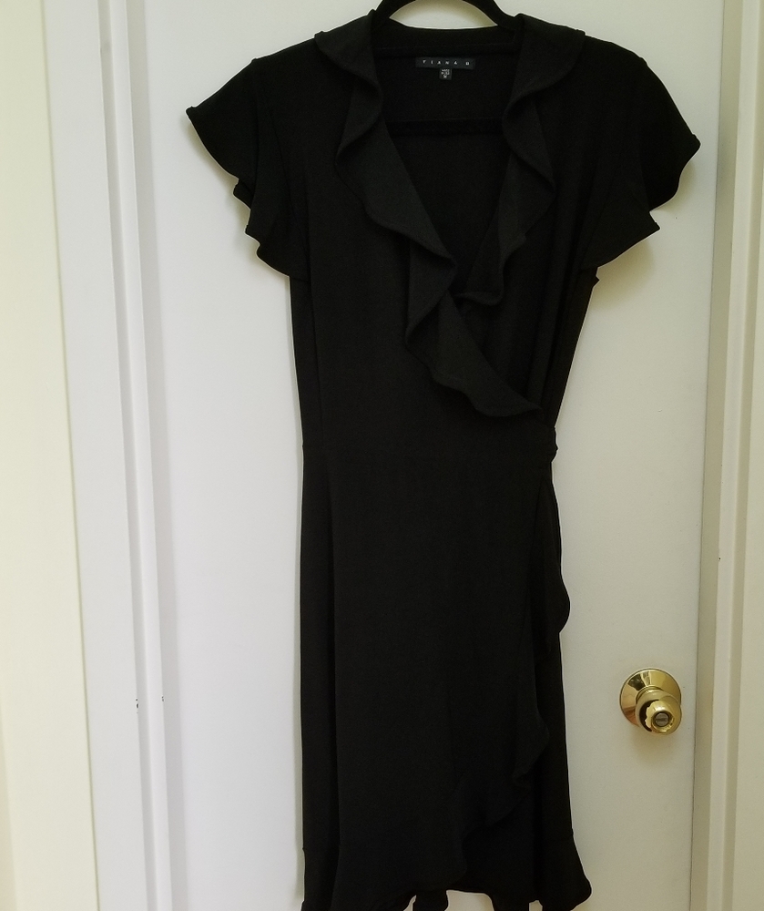 Black wrap dress
